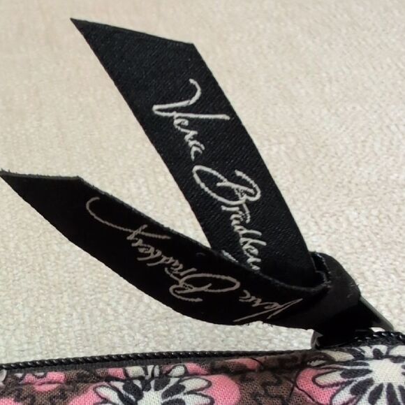 Vera Bradley Small Zipper Pouch Mocha Rouge Pattern Travel Case Bag - Picture 2 of 7